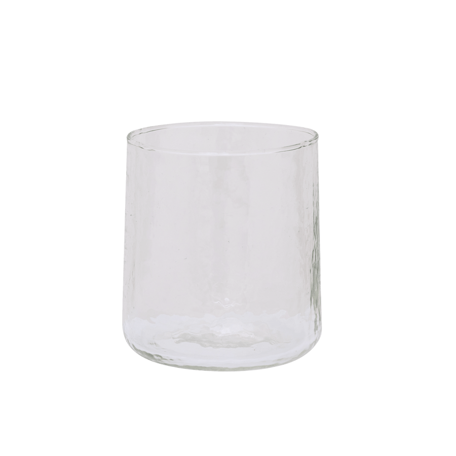 Glas Hammered Transparent - Set van 4