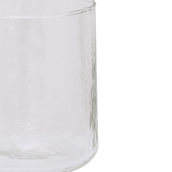 Glas Hammered Transparent - Set van 4
