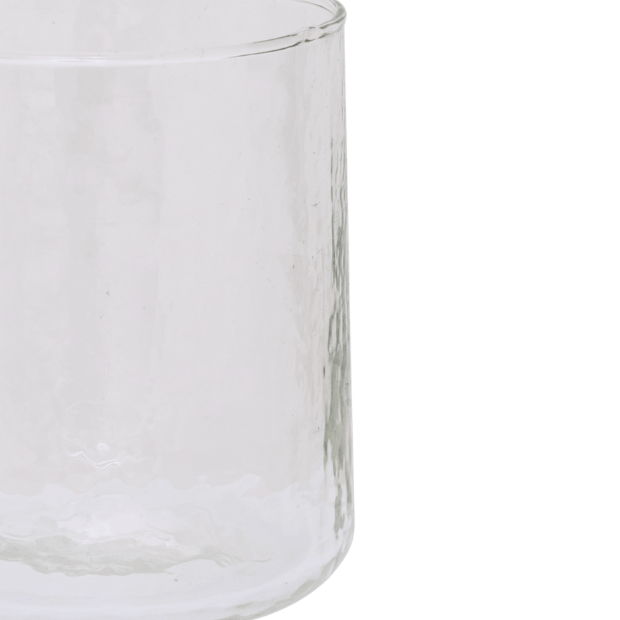 Glas Hammered Transparent - Set van 4
