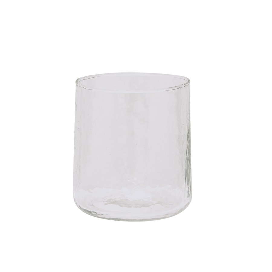Glas Hammered Transparent - Set van 4