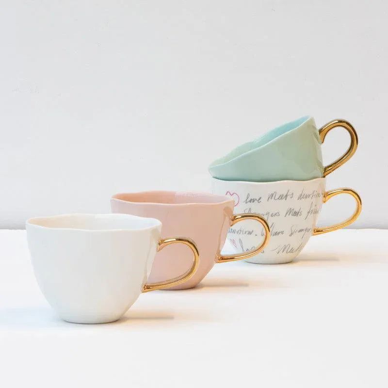 Good Morning kop Cappuccino / Tea Ø11 cm - Celadon - Set van 4