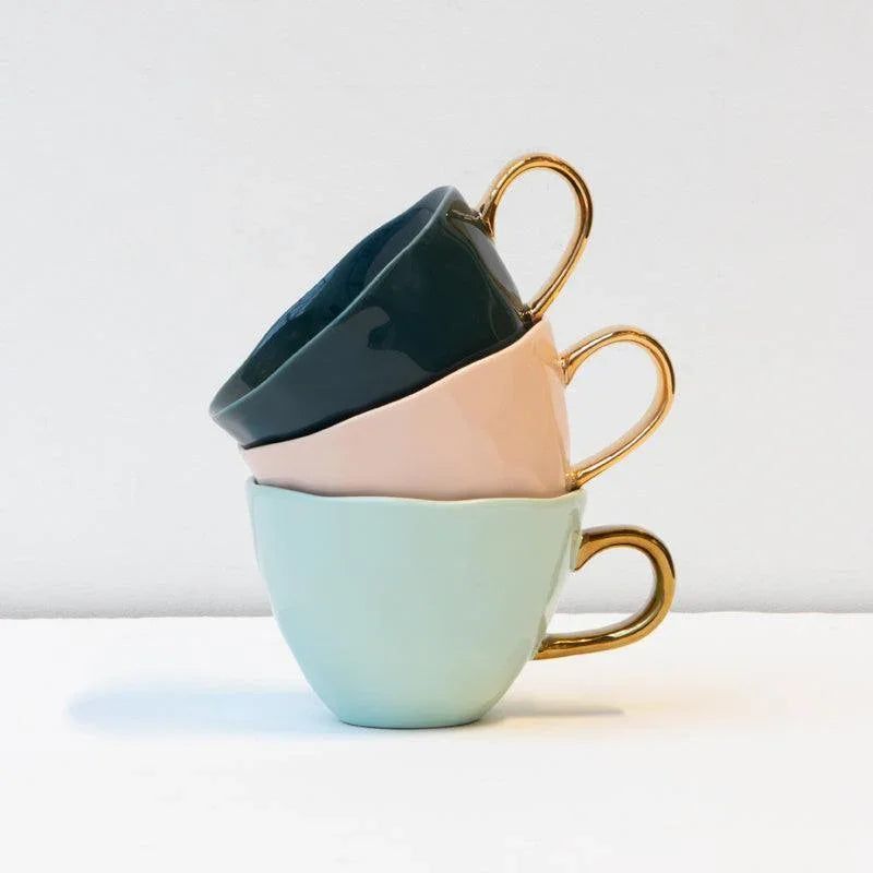 Good Morning kop Cappuccino / Tea Ø11 cm - Celadon - Set van 4