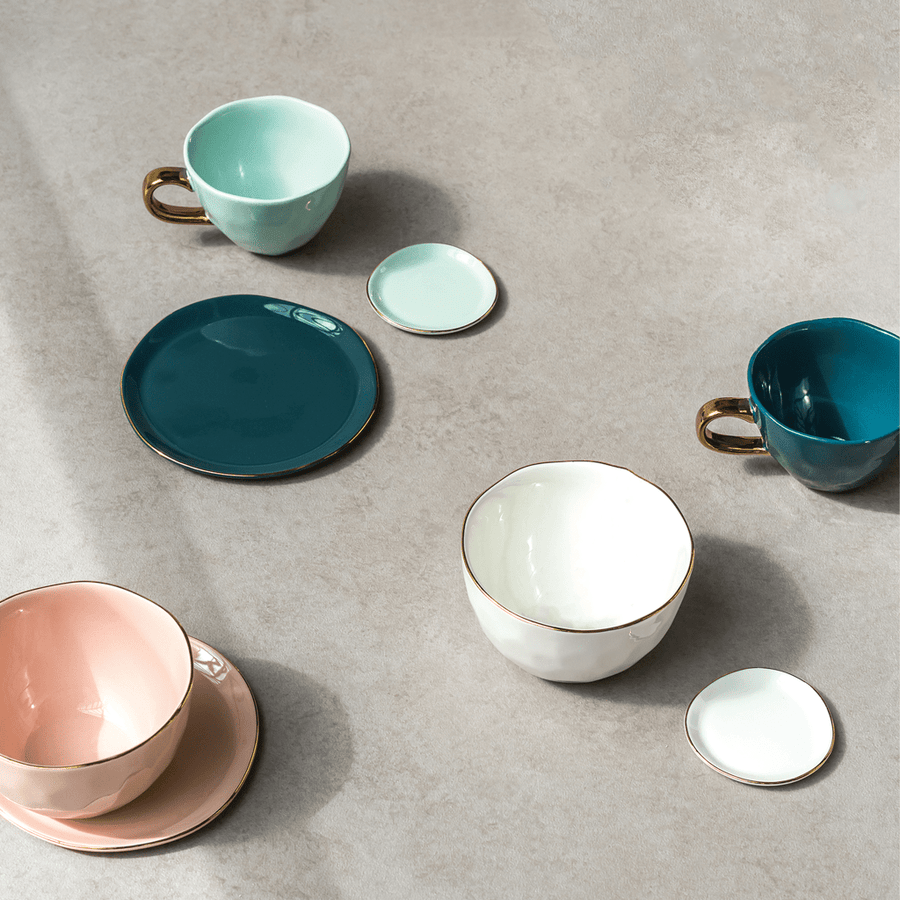 Good Morning kop Cappuccino / Tea Ø11 cm - Celadon - Set van 4