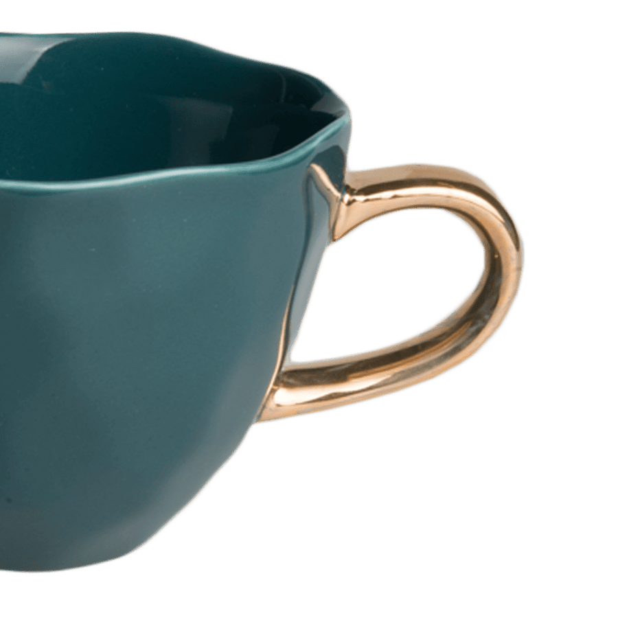 Good Morning kop Cappuccino / Tea Ø11 cm - Blue Green - Set van 4
