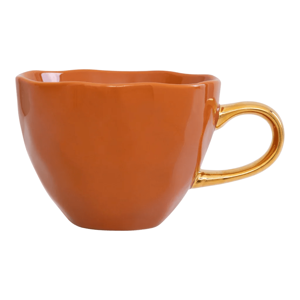 Good Morning kop Cappuccino / Tea Ø11 cm - Burnt Orange - Set van 4