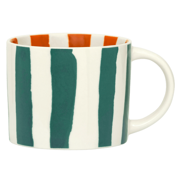 LINDA. x UNC mok Tazza with printed stripes inside & outside C - Set van 4