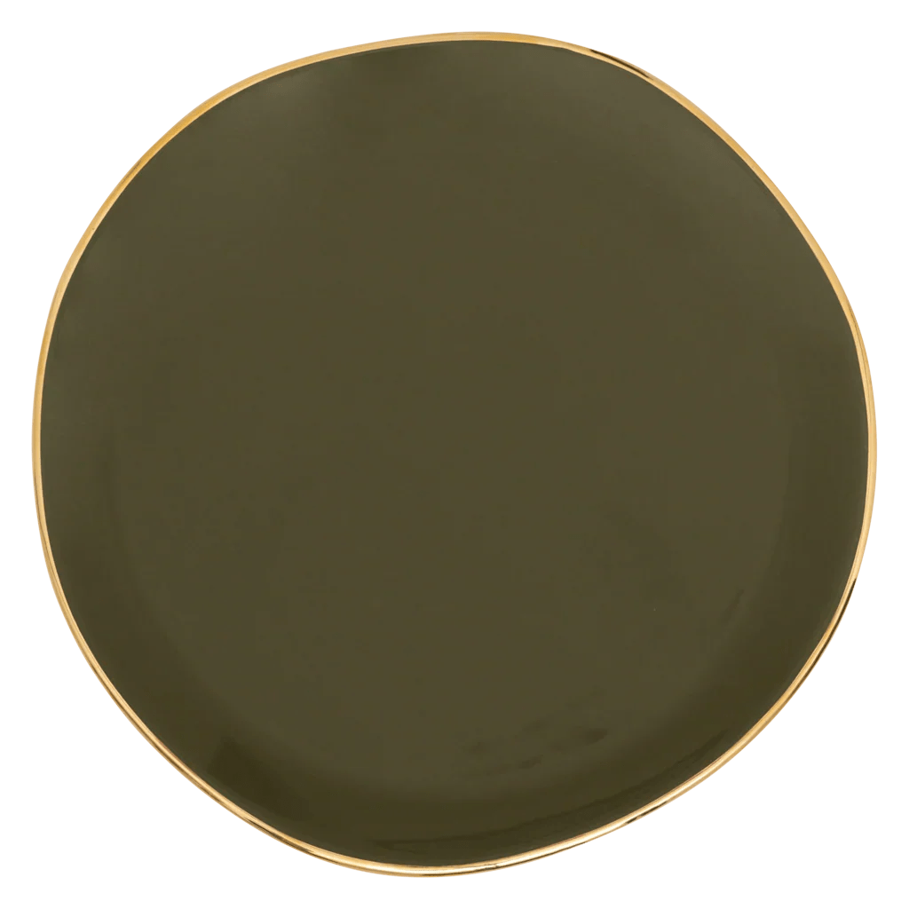 Good Morning bord Ø17 cm - Fir Green - Set van 4
