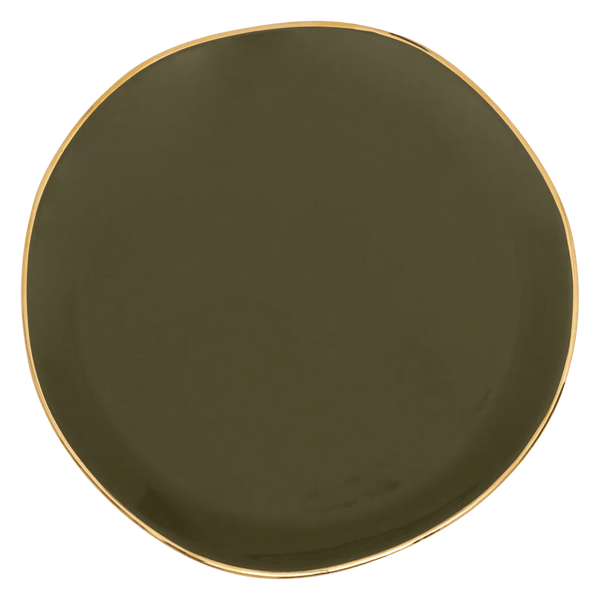 Good Morning bord Ø17 cm - Fir Green - Set van 4