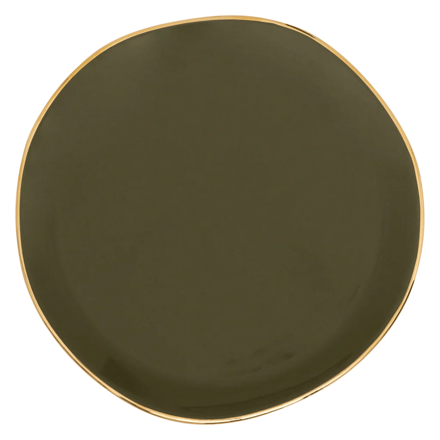 Good Morning bord Ø17 cm - Fir Green - Set van 4