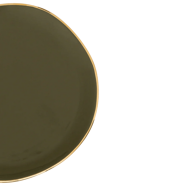 Good Morning bord Ø17 cm - Fir Green - Set van 4