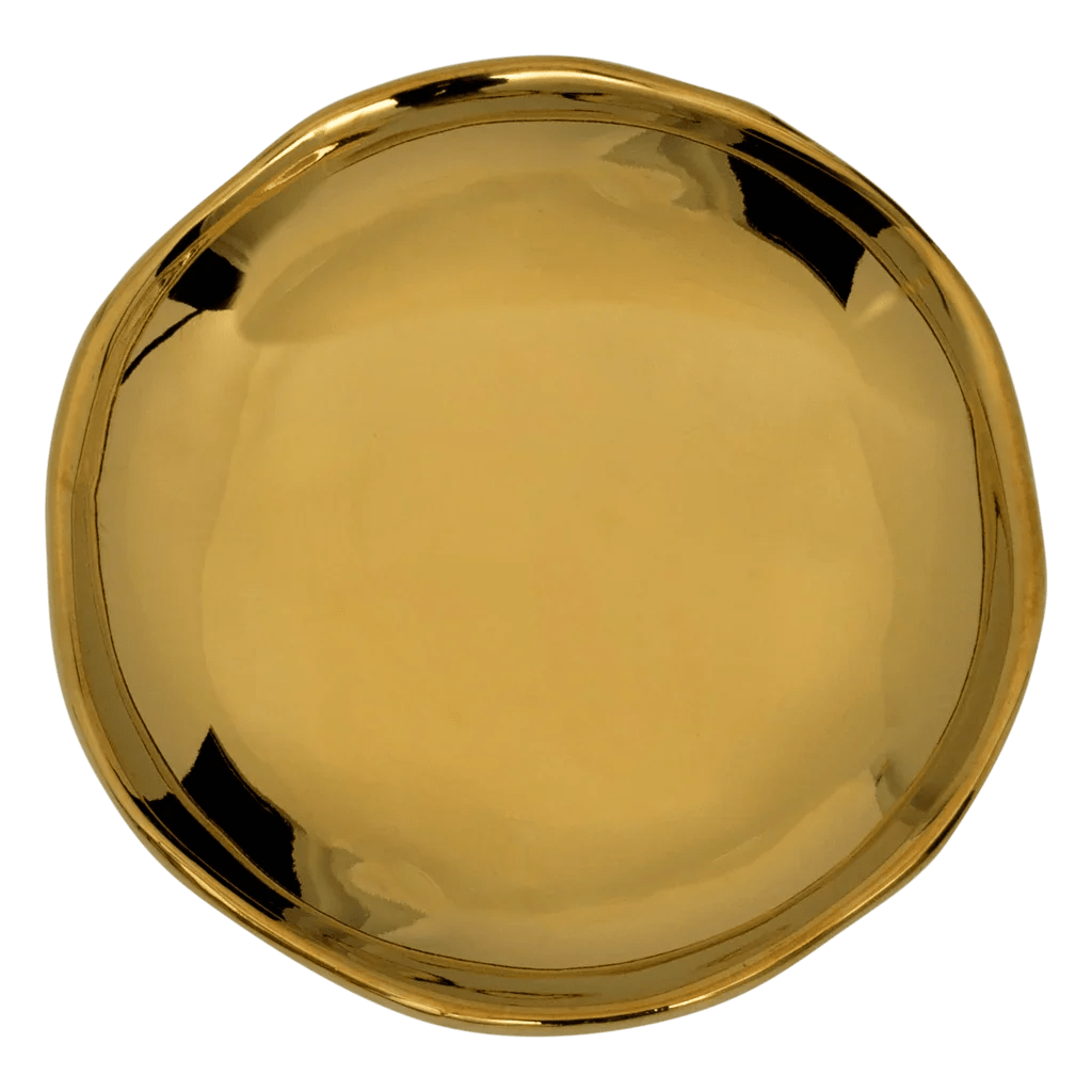 Good Morning bord Ø9 cm - Gold - Set van 4