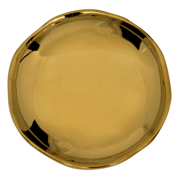 Good Morning bord Ø9 cm - Gold - Set van 4