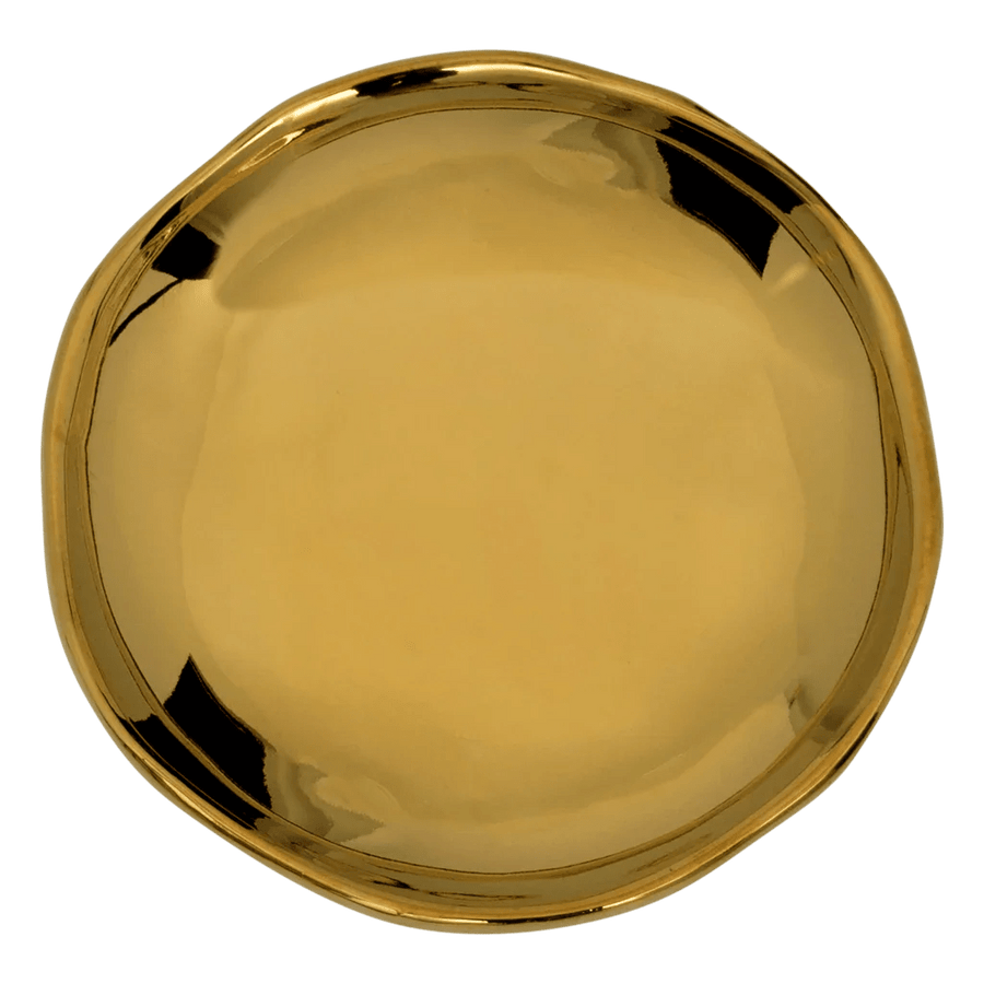 Good Morning bord Ø9 cm - Gold - Set van 4