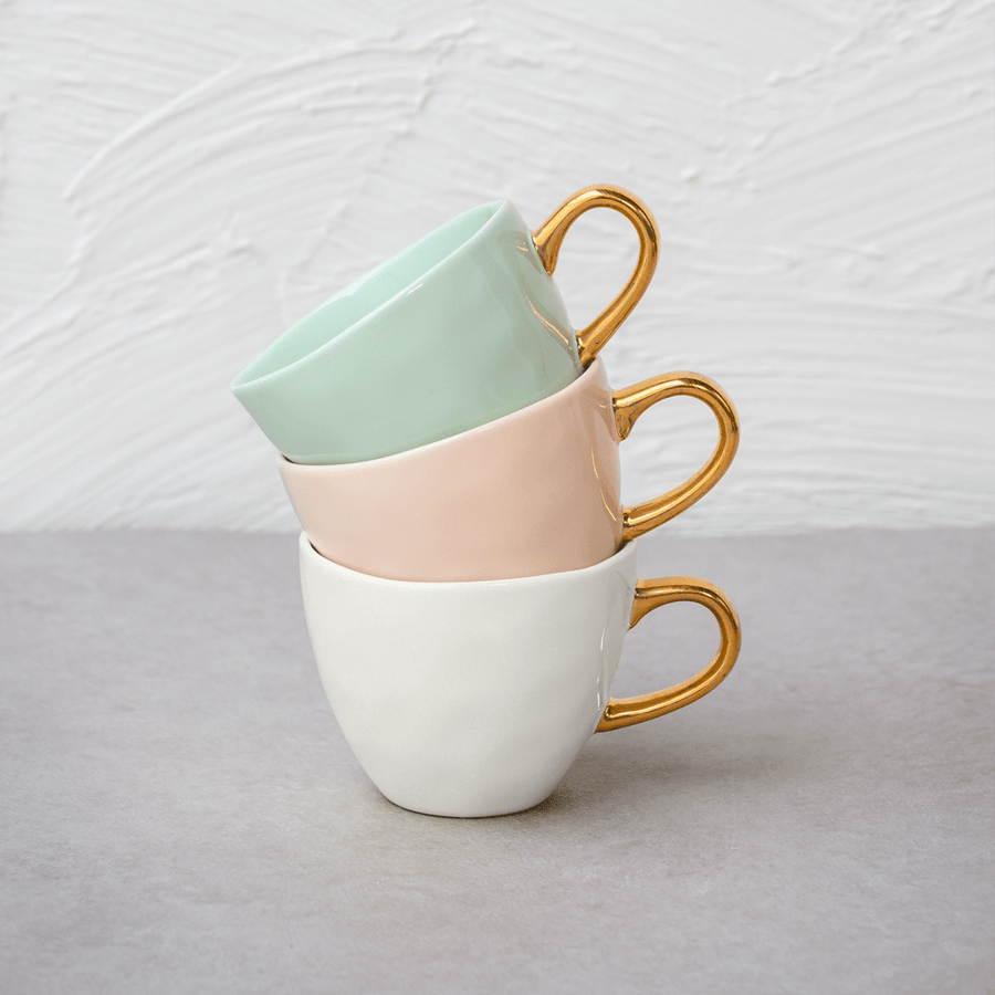 Good Morning kop Coffee Ø8 cm - Old Pink - Set van 4