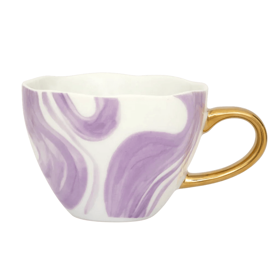 Good Morning kop Cappuccino / Tea Ø11 cm - Emerald Violet - Set van 4