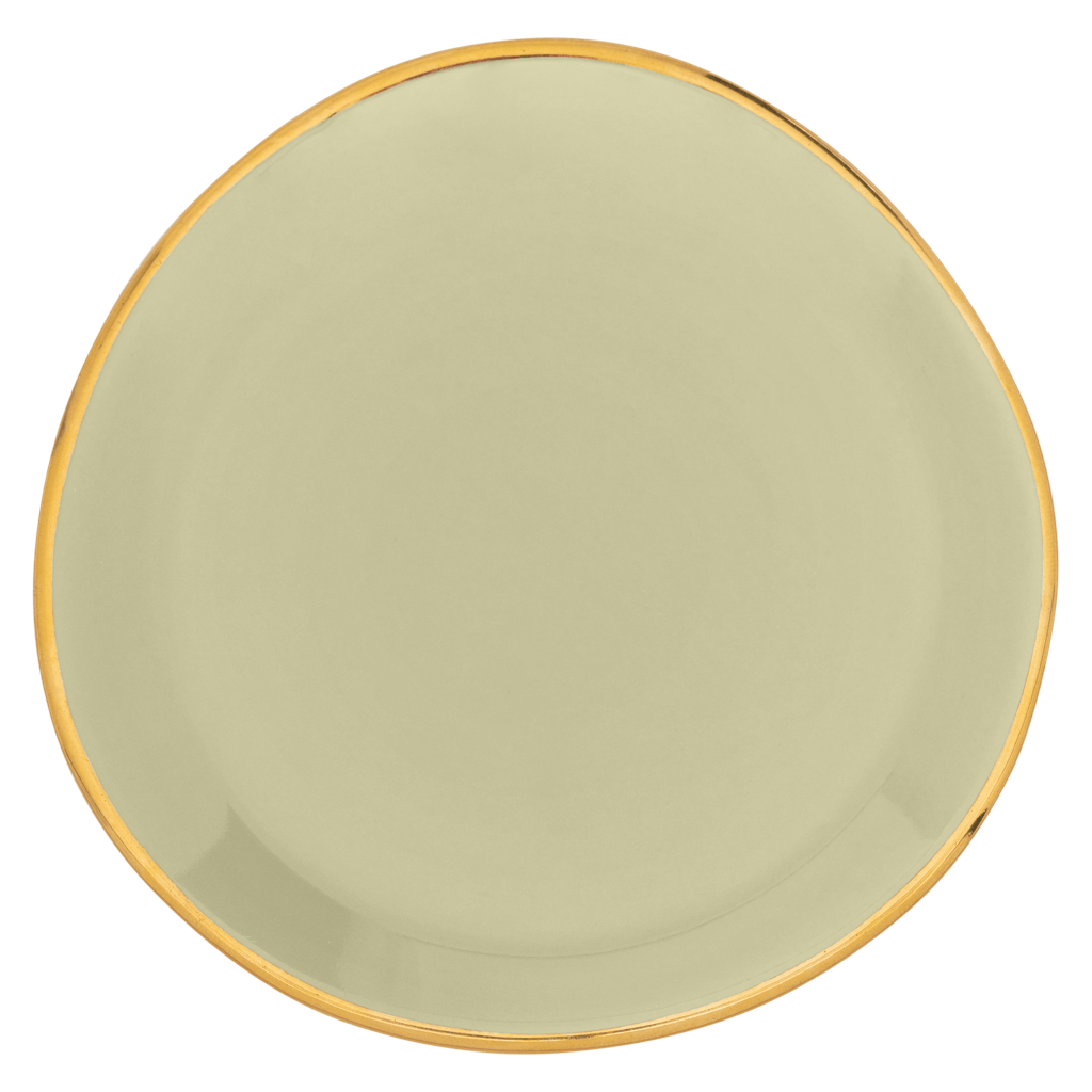 Good Morning bord Ø9 cm - Pale Green - Set van 4