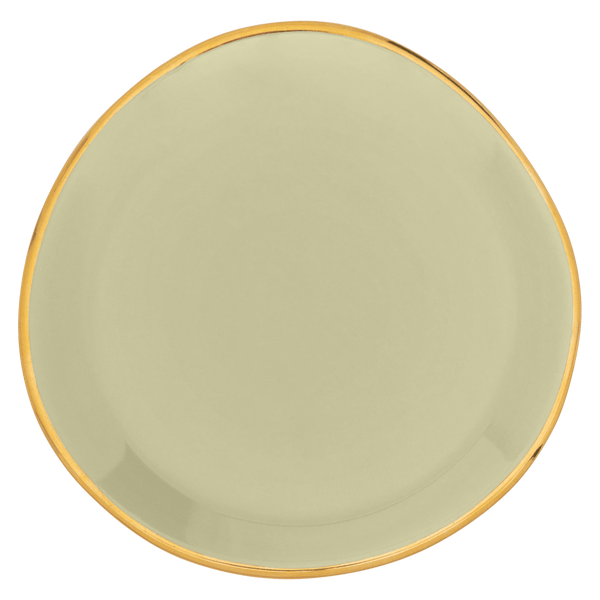 Good Morning bord Ø9 cm - Pale Green - Set van 4