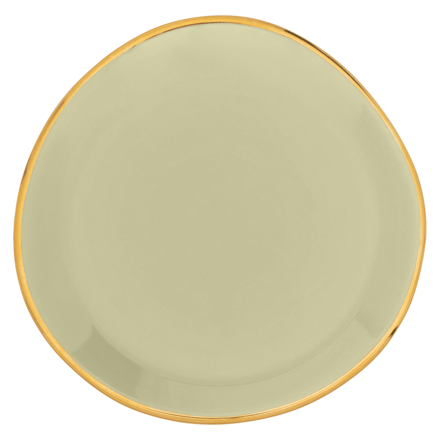 Good Morning bord Ø9 cm - Pale Green - Set van 4