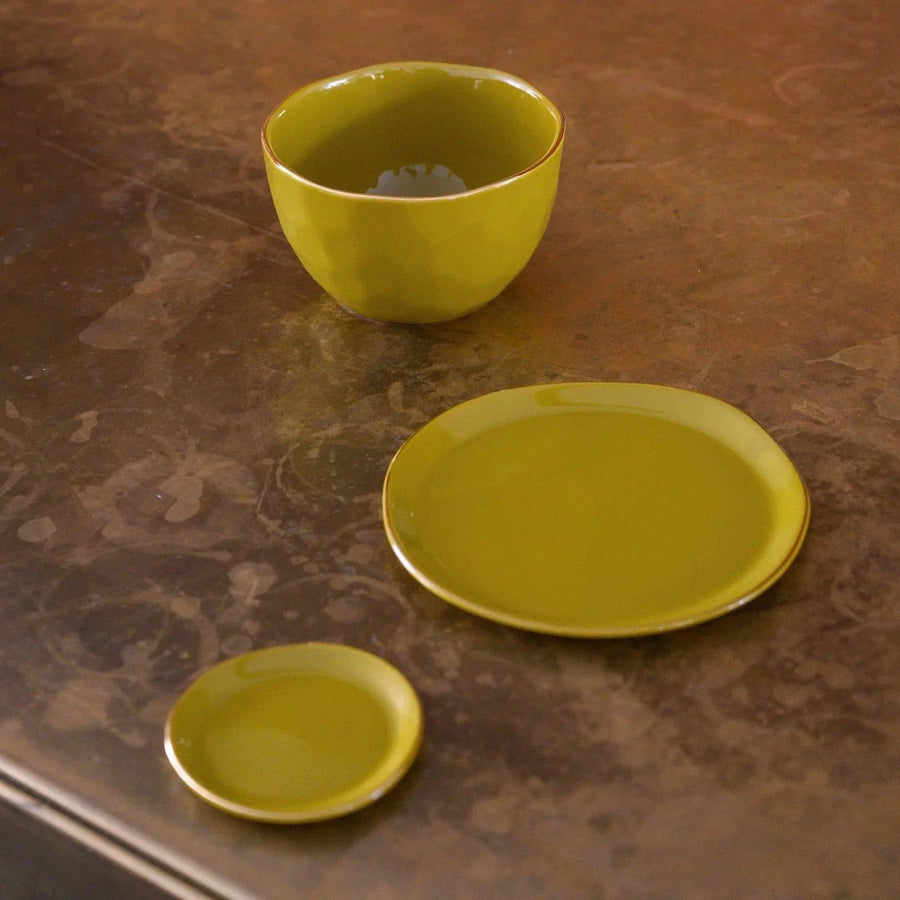 Good Morning bord Ø17 cm - Amber Green - Set van 4