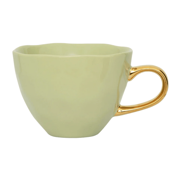 Good Morning kop Cappuccino / Tea Ø11 cm - Pale Green - Set van 4