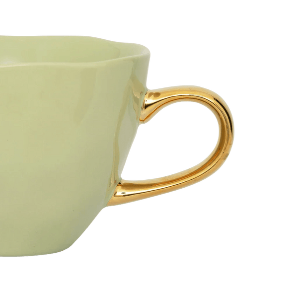 Good Morning kop Cappuccino / Tea Ø11 cm - Pale Green - Set van 4