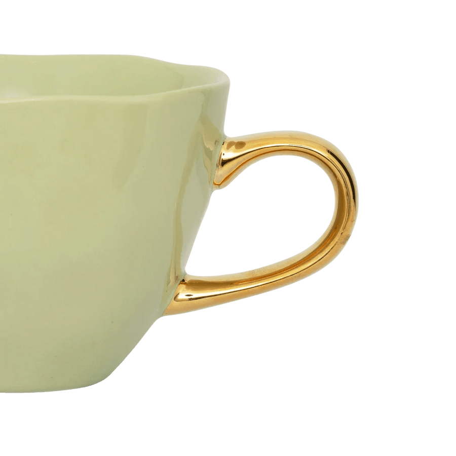 Good Morning kop Cappuccino / Tea Ø11 cm - Pale Green - Set van 4