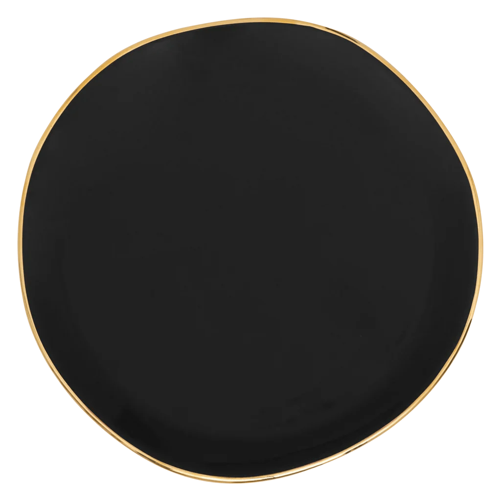 Good Morning bord Ø17 cm - Black - Set van 4
