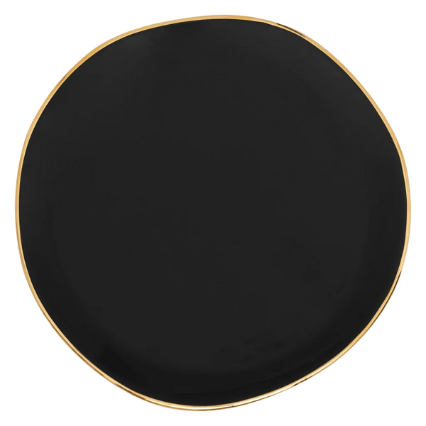 Good Morning bord Ø17 cm - Black - Set van 4