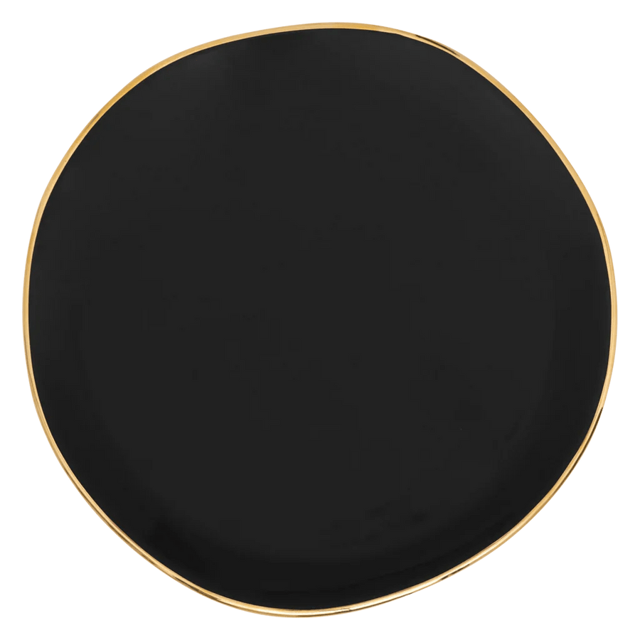 Good Morning bord Ø17 cm - Black - Set van 4