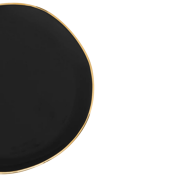 Good Morning bord Ø17 cm - Black - Set van 4