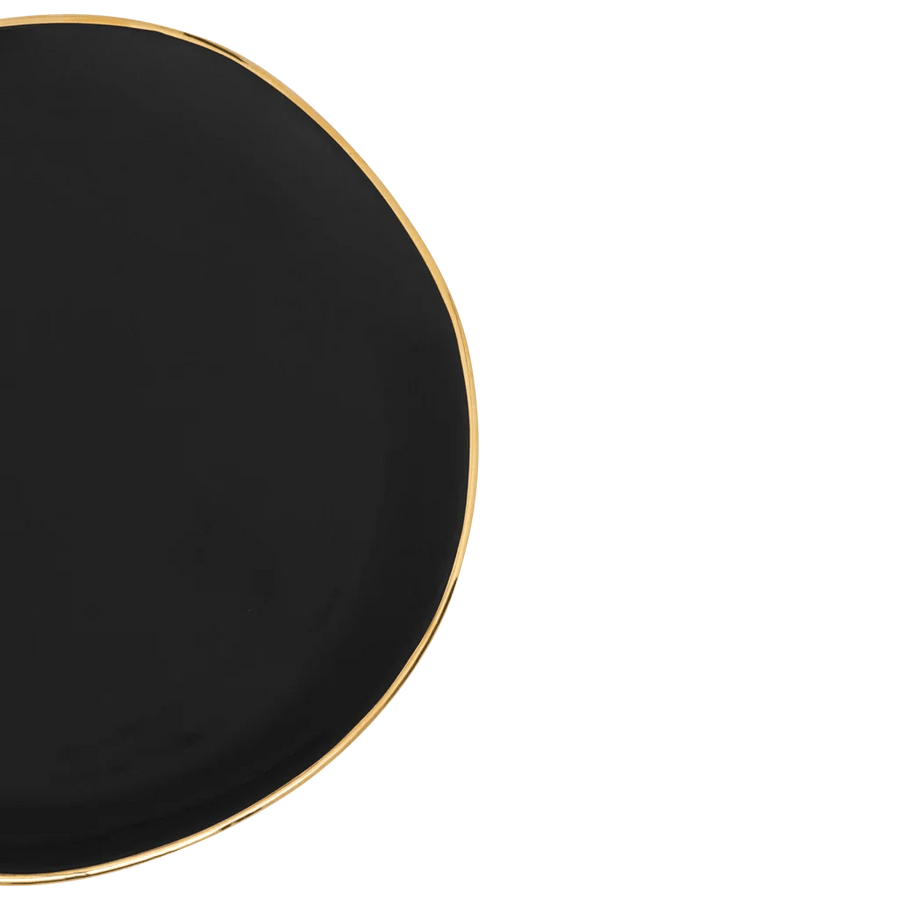 Good Morning bord Ø17 cm - Black - Set van 4