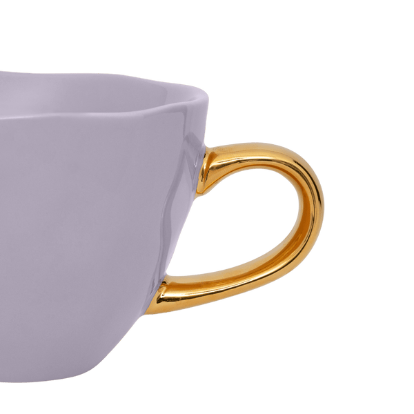 Good Morning kop Cappuccino / Tea Ø11 cm - Lila - Set van 4