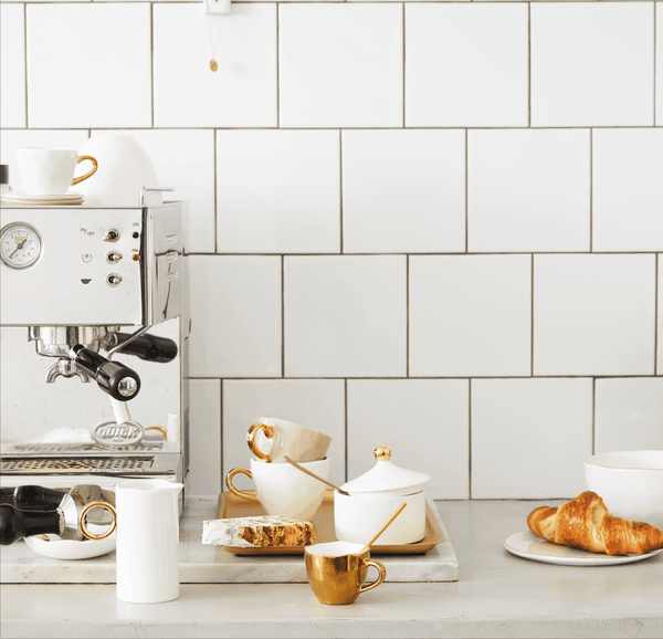 Good Morning kop Espresso Ø6 cm - Gold - Set van 4