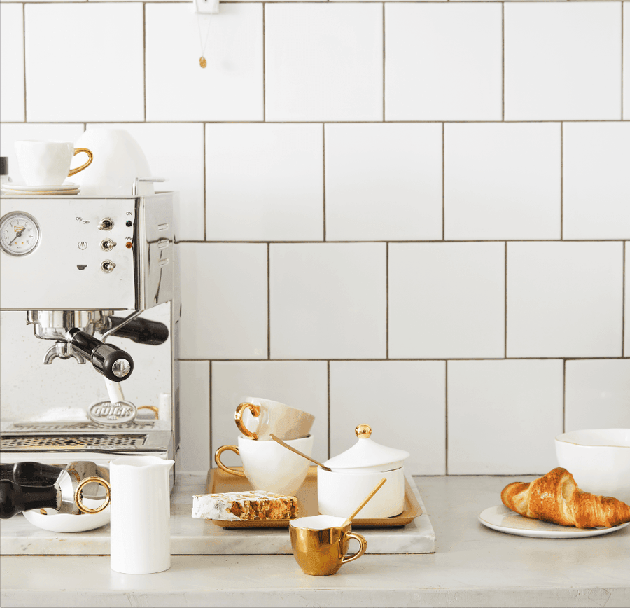 Good Morning kop Espresso Ø6 cm - Gold - Set van 4