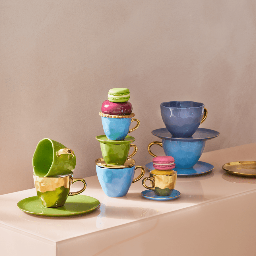 Good Morning kop Espresso Ø6 cm - Gold - Set van 4
