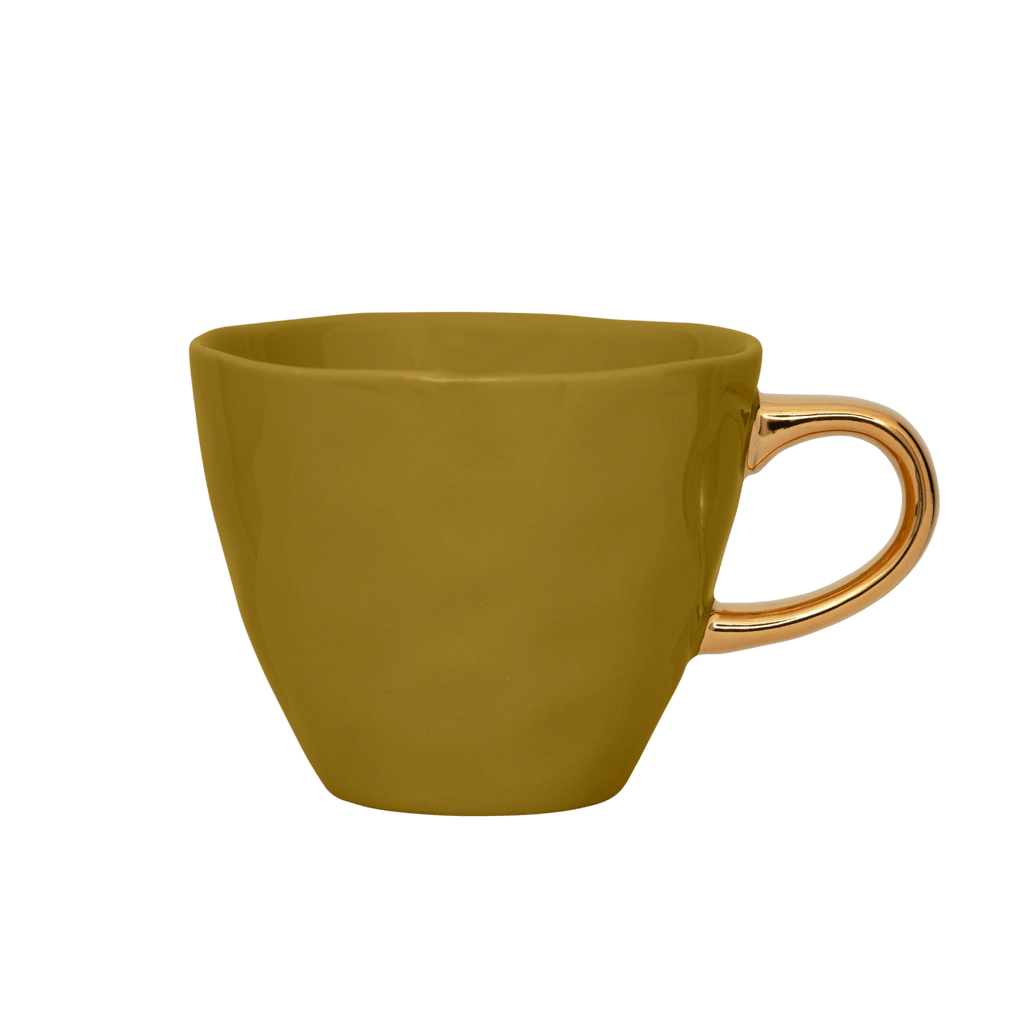 Good Morning kop Coffee Ø8 cm - Amber Green - Set van 4