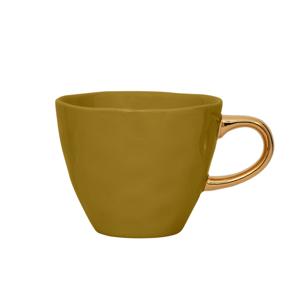 Good Morning kop Coffee Ø8 cm - Amber Green - Set van 4