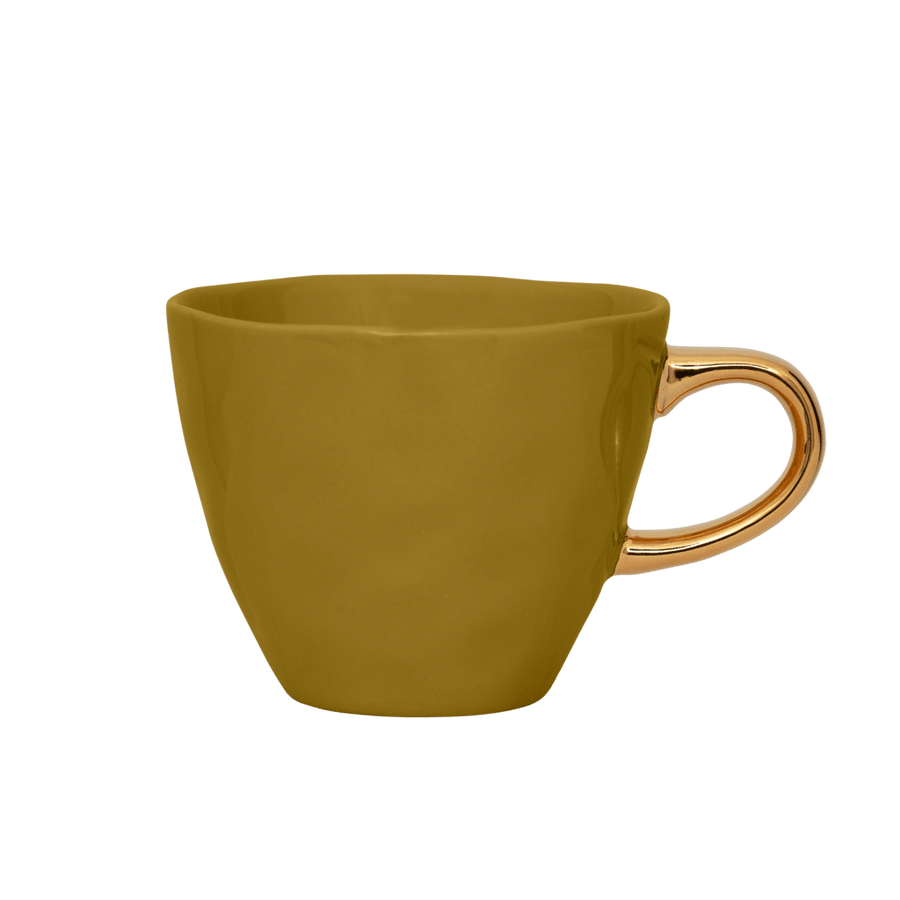 Good Morning kop Coffee Ø8 cm - Amber Green - Set van 4