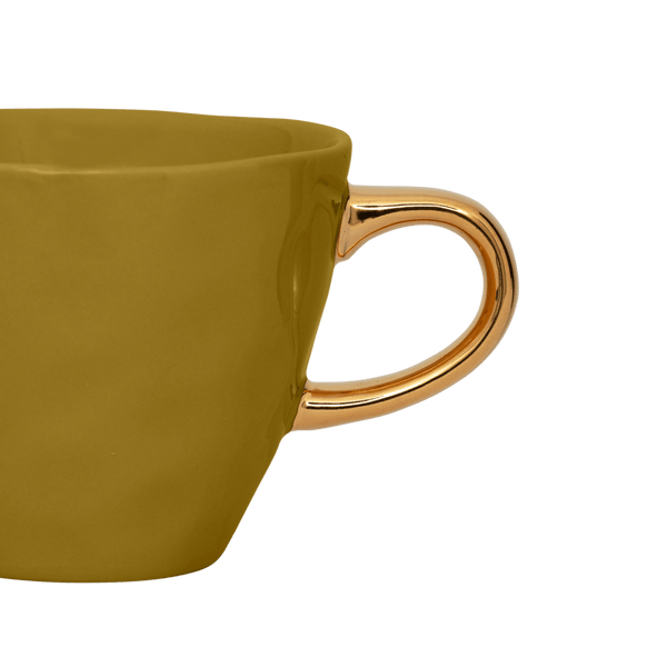 Good Morning kop Coffee Ø8 cm - Amber Green - Set van 4