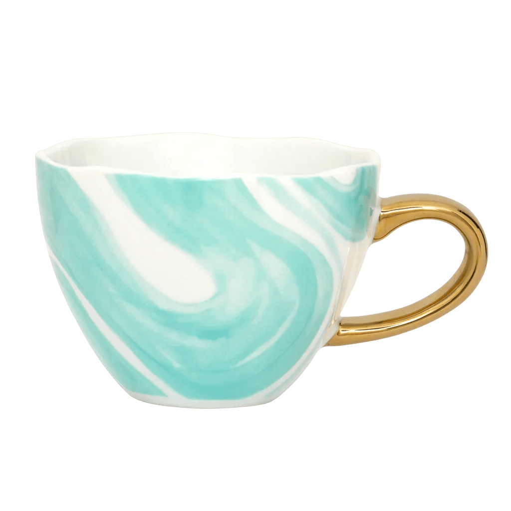 Good Morning kop Cappuccino / Tea Ø11 cm - Emerald Green - Set van 4