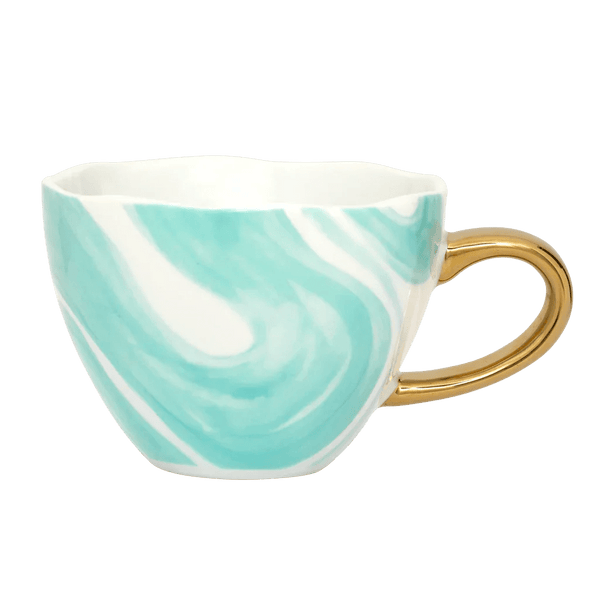 Good Morning kop Cappuccino / Tea Ø11 cm - Emerald Green - Set van 4