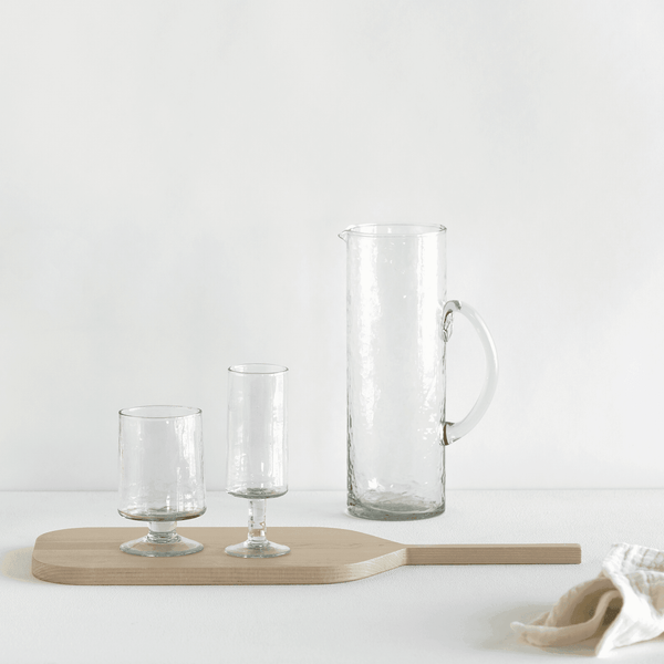 Wijnglas Hammered Transparent - Set van 4
