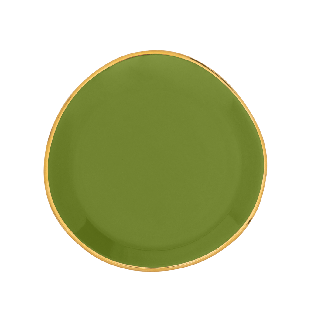 Good Morning bord Ø9 cm - Ever Green Sprig - Set van 4