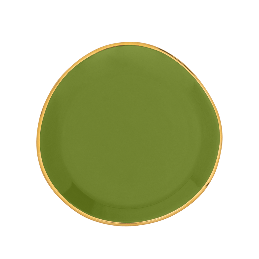 Good Morning bord Ø9 cm - Ever Green Sprig - Set van 4
