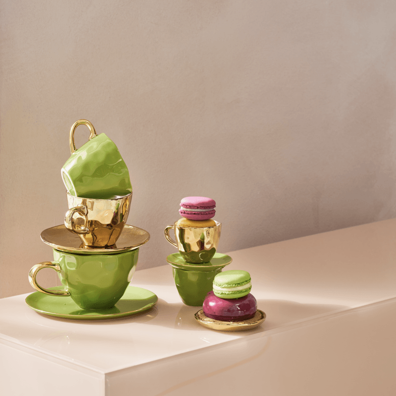 Good Morning bord Ø9 cm - Ever Green Sprig - Set van 4