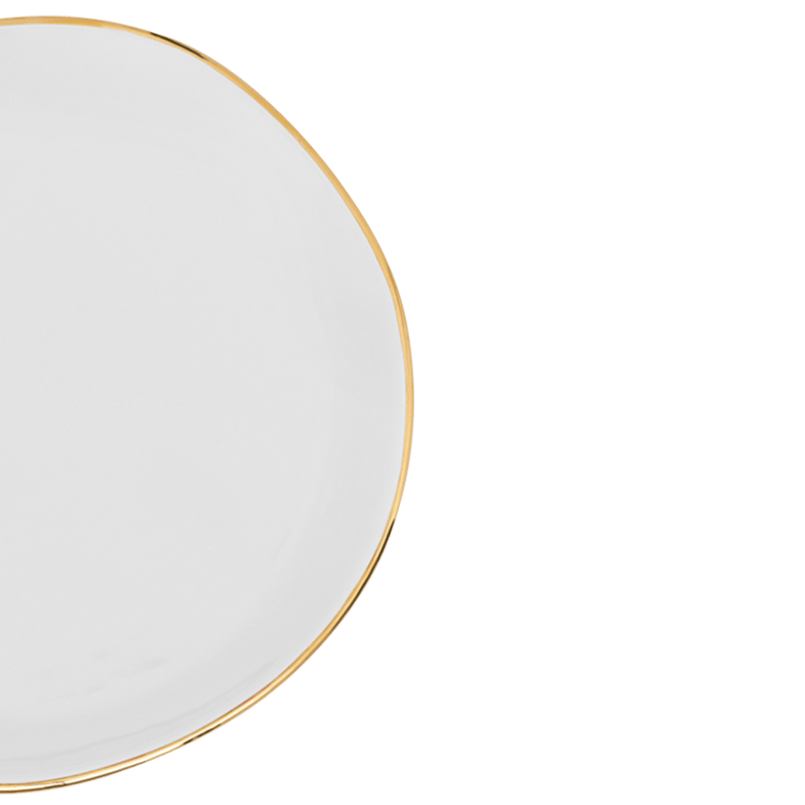 Good Morning bord Ø9 cm - White - Set van 4