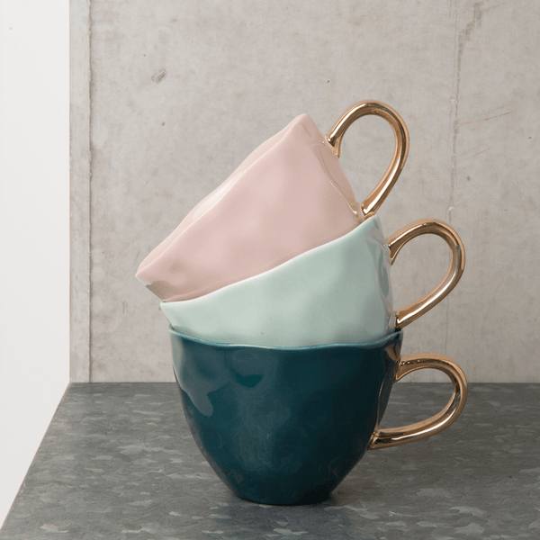 Good Morning kop Cappuccino / Tea Ø11 cm - Old Pink - Set van 4