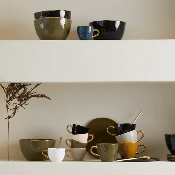 Good Morning kop Espresso Ø6 cm - White - Set van 4