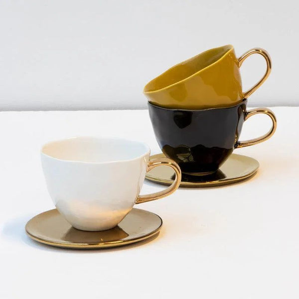 Good Morning kop Cappuccino / Tea Ø11 cm - White - Set van 4