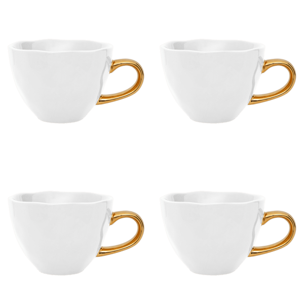Good Morning kop Cappuccino / Tea Ø11 cm - White - Set van 4